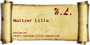 Waitzer Lilla névjegykártya